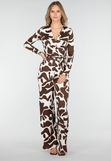 Bruine Stretch Jumpsuit