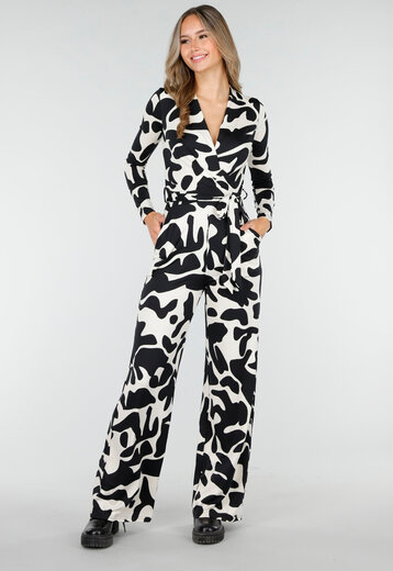 Stretch Jumpsuit met Vlekkenprint