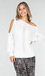 Witte Off Shoulder Stretch Trui