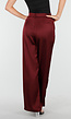 Bordeauxrode Satijnlook Wide Leg Broek met Hoge Taille