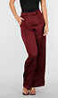 Bordeauxrode Wide Leg Broek