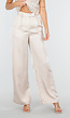 Satijnen Pantalon Champagne