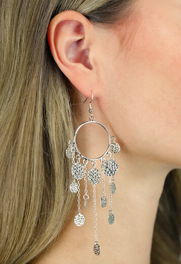 Zilveren Oorbellen met Bedels