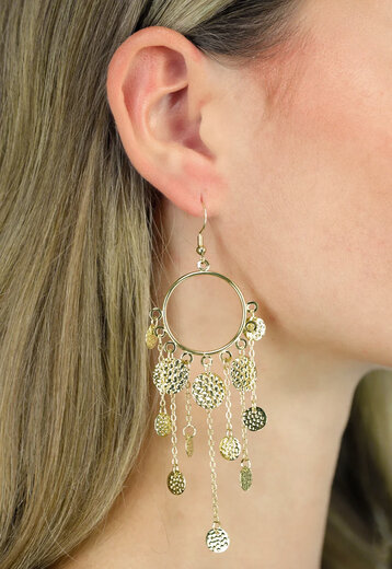 Gouden Oorbellen met Bedels