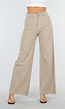 Beige Jeans met Wijde Pijpen