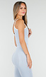 Lichtblauwe Sport Top met Stretch en Pads