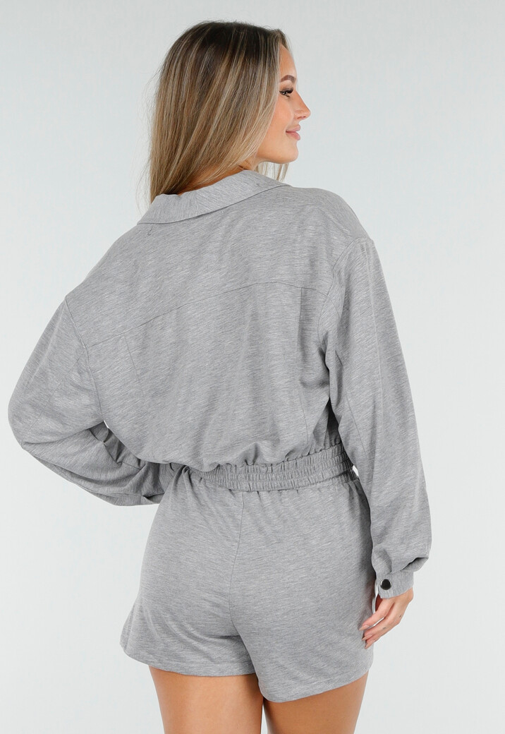 Grijze 2-Piece met Elastische Tailleband