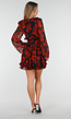 Mini Jurk met Lange Mouwen en Bloemenprint