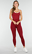 Bordeaux Sportlegging met Hoge Taille en Stretch