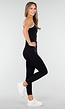 Zwarte Sportlegging met Hoge Taille en Stretch