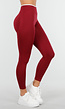 Bordeaux Sportlegging met Hoge Taille en Stretch