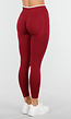 Bordeaux Sportlegging met Hoge Taille en Stretch