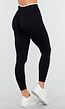 Zwarte Sportlegging met Hoge Taille en Stretch