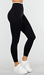 Zwarte Sportlegging met Hoge Taille en Stretch