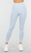 Lichtblauwe Sportlegging met Hoge Taille en Stretch
