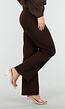 Bruine  Stretch Jeans met Rechte Pijpen