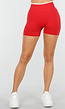 Sportieve Shorts in Rood met Witte Tailleband