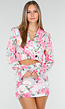 Two Piece Set met Roze Bloemenprint