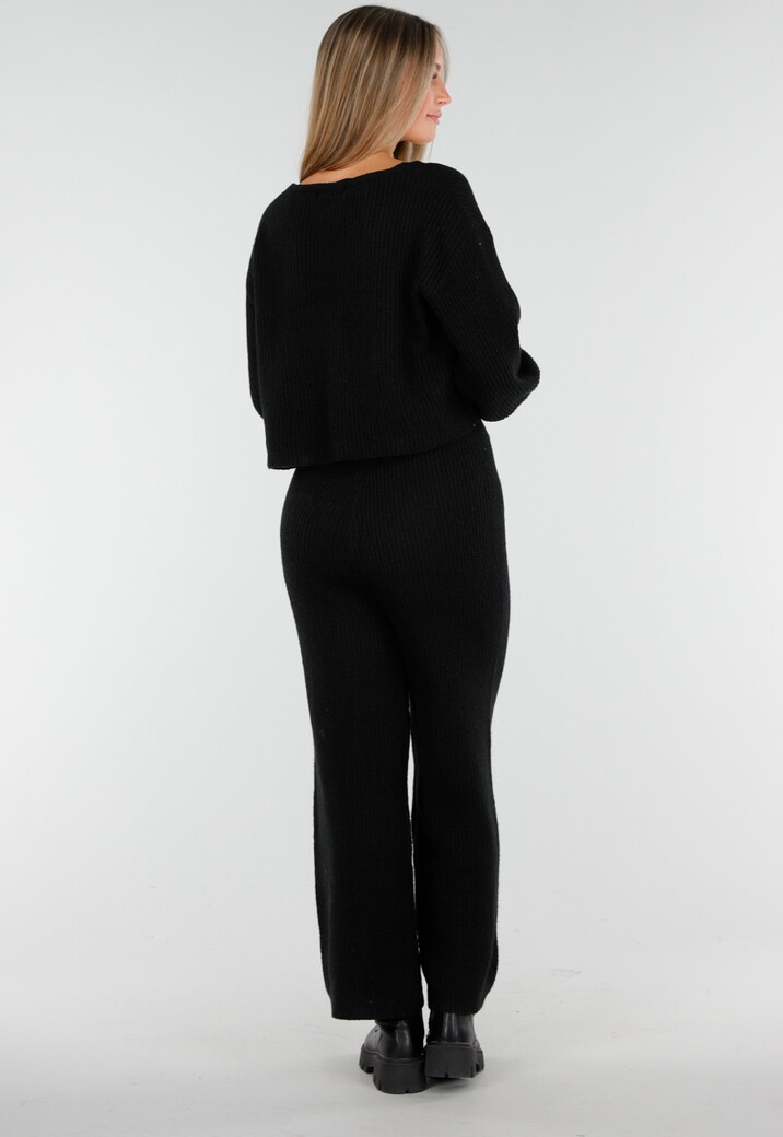 Tweedelig Gebreid Pak in Zwart