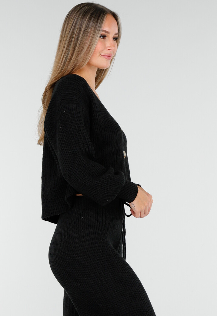 Tweedelig Gebreid Pak in Zwart