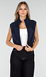 Donkerblauw Sportvest met Rits