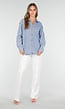 Denim Blouse met Lange Mouwen en Knopen