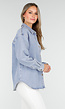 Denim Blouse met Lange Mouwen en Knopen