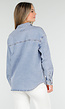 Denim Blouse met Lange Mouwen en Knopen