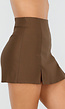 Skort Bruin met Stretch en Split
