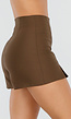 Skort Bruin met Stretch en Split