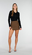 Skort Bruin met Stretch en Split