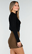 Skort Bruin met Stretch en Split