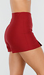 Bordeauxrode Skort met Stretch en Split