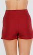 Bordeauxrode Skort met Stretch en Split