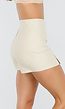 Skort Beige met Stretch en Splitjes