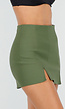 Skort Army Green met Stretch en Splitjes