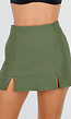 Skort Army Green met Stretch en Splitjes