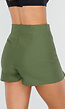 Skort Army Green met Stretch en Splitjes