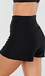 Zwarte Skort met Stretch en Splitjes