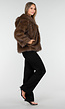 Bruine Faux Fur Jas met Capuchon