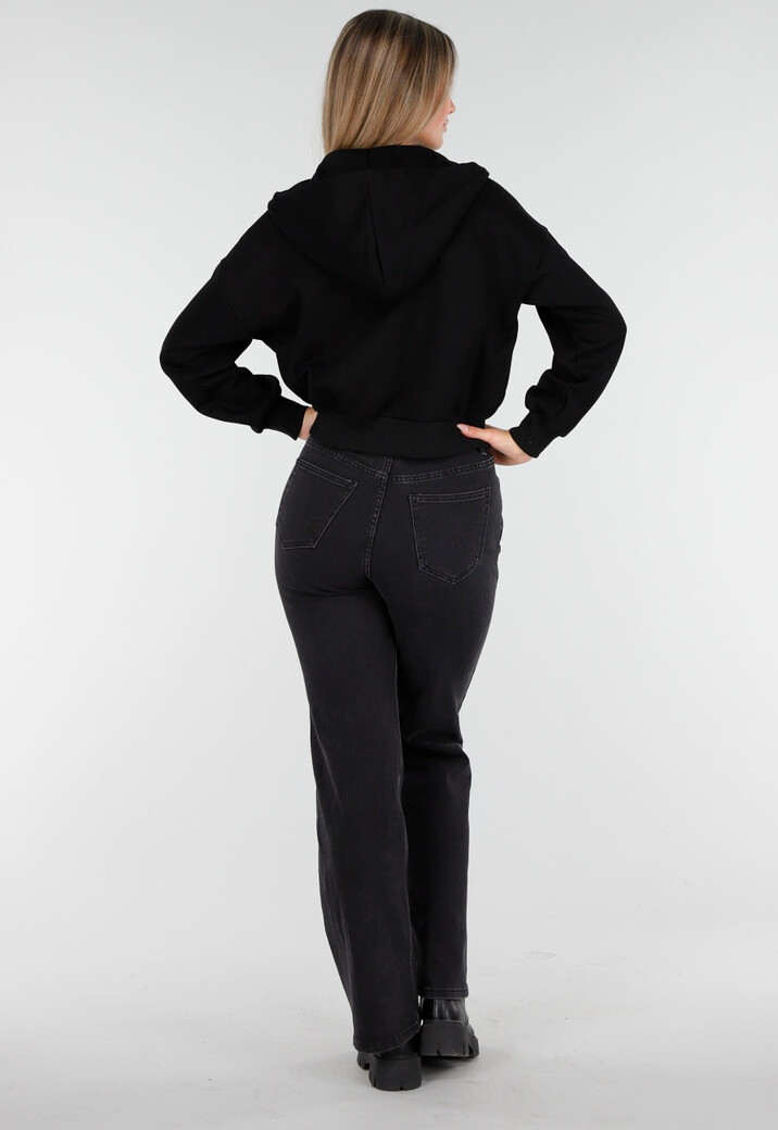 Sweatvest met Lange Mouwen in Zwart