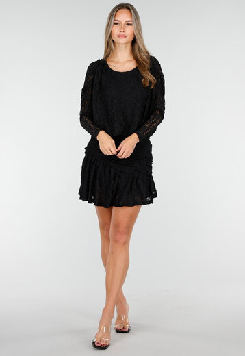 Zwarte Jurk met Kant en Stretch