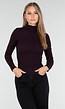 Paarse Coltop met Lange Mouwen en Stretch