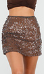 Bruine Minirok met Pailletten