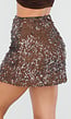 Bruine Minirok met Pailletten