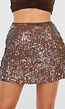 Bruine Minirok met Pailletten