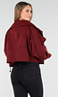 Cropped Lightweight Jas in Bordeauxrood met Brede Kraag