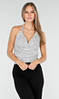 Glitter Haltertop Zilver met V-hals