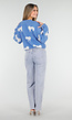 Gebreide Sweater in Blauw met Strikdetails