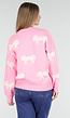 Gebreide Sweater in Roze met Strikdetails